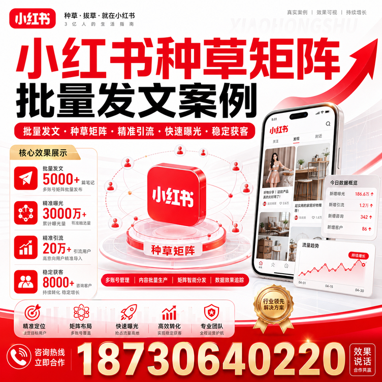 滨州小红书种草矩阵批量发文案例